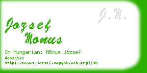 jozsef monus business card