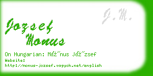 jozsef monus business card